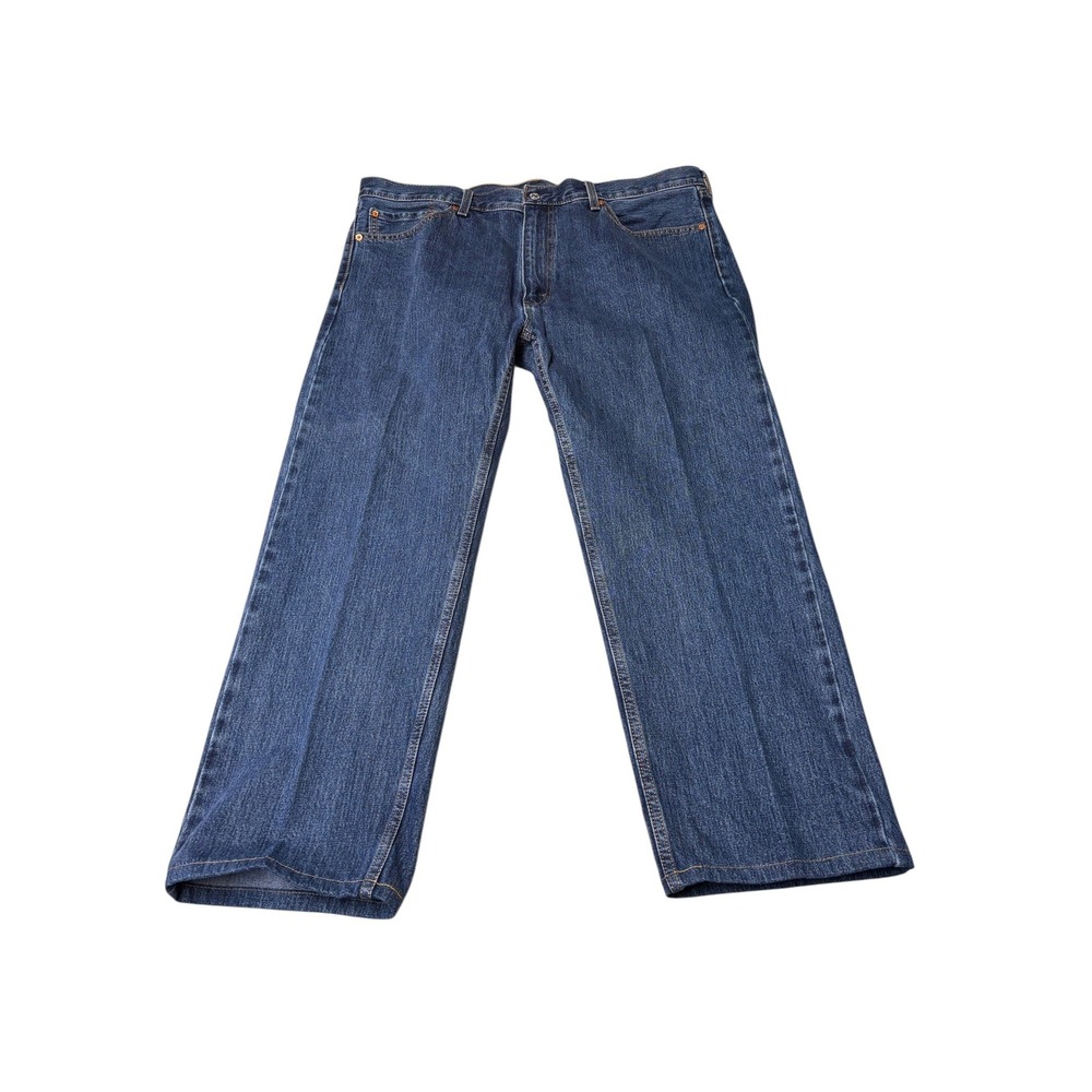 Levis 505 Regular Fit Straight Leg Mens Jeans Medium Wash Blue W42 L27